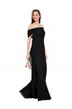 Soft Chiffon Off the Shoulder Mermaid Black Prom Dress / Bridesmaid Dress Manchester