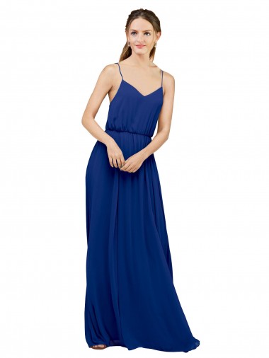 Chiffon Sweetheart A-Line Royal Blue Bridesmaid Dress / Evening Dress Manchester