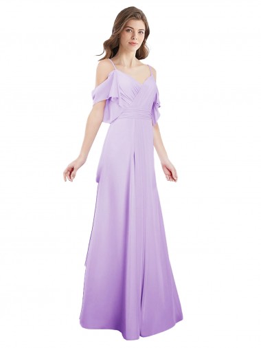 Soft Chiffon Sweetheart A-Line Lilac Formal Dress / Bridesmaid Dress Manchester