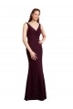 Soft Chiffon V-Neck V-Back Mermaid Burgundy Gold Bridesmaid Dress Manchester