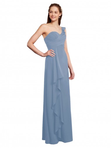 Chiffon Sweetheart A-Line Dusty Blue Formal Dress / Bridesmaid Dress Manchester