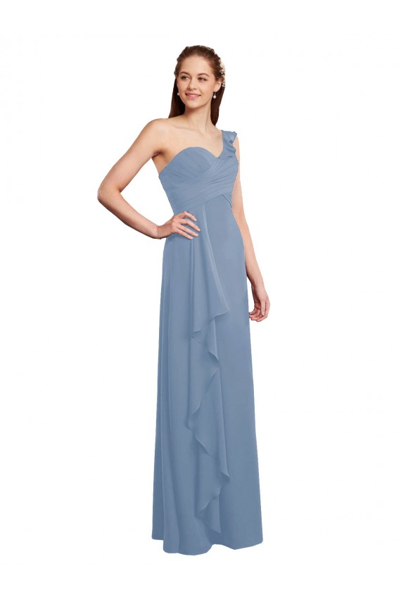 Chiffon Sweetheart A-Line Dusty Blue Formal Dress / Bridesmaid Dress Manchester