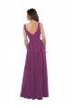 Soft Chiffon V-Neck V-Back A-Line Wild Berry Bridesmaid Dress Manchester