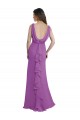 Soft Chiffon V-Neck Low Back A-Line Dahlia Bridesmaid Dress Manchester