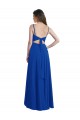 Soft Chiffon Spaghetti Straps Open Back A-Line Royal Blue High Low Bridesmaid Dress Manchester