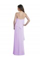 Chiffon Scoop Neck Low Back A-Line Lilac Bridesmaid Dress / Evening Dress Manchester