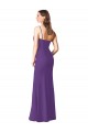 Soft Chiffon Strapless Low Back A-Line Plum Purple Bridesmaid Dress Manchester