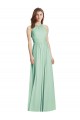 Soft Chiffon Halter Neck Open Back A-Line Mint Green Semi Formal Evening Dress / Bridesmaid Dress Manchester
