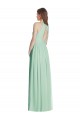 Soft Chiffon Halter Neck Open Back A-Line Mint Green Semi Formal Evening Dress / Bridesmaid Dress Manchester