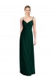 Soft Chiffon V-Neck Low Back A-Line Ever Green Bridesmaid Dress Manchester
