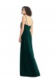 Soft Chiffon V-Neck Low Back A-Line Ever Green Semi Formal Evening Dress / Bridesmaid Dress Manchester