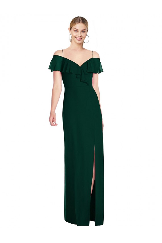 Soft Chiffon Sweetheart Trumpet Ever Green Semi Formal Evening Dress / Bridesmaid Dress Manchester