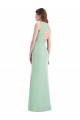 Chiffon V-Neck Open Back Trumpet Mint Green Bridesmaid Dress / Evening Dress Manchester
