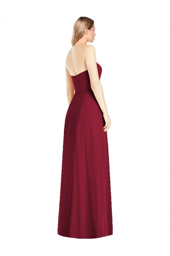 Soft Chiffon Strapless Trumpet Hot Pink Semi Formal Evening Dress / Bridesmaid Dress Manchester