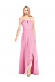 Soft Chiffon Strapless Trumpet Hot Pink Semi Formal Evening Dress / Bridesmaid Dress Manchester