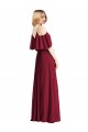 Chiffon V-Neck A-Line Royal Blue Bridesmaid Dress Manchester