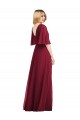 Soft Chiffon V-Neck Trumpet Smoke Green Bridesmaid Dress Manchester