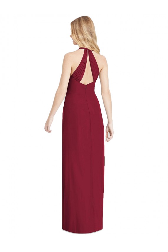 Soft Chiffon V-Neck Trumpet Desert Rose Formal Evening Gown / Bridesmaid Dress Manchester