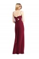 Soft Chiffon Spaghetti Straps Tie Back Trumpet Burgundy Bridesmaid Dress Manchester