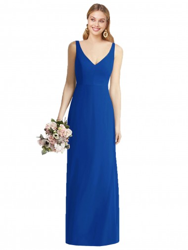 Chiffon Strapless Mermaid Royal Blue Bridesmaid Dress Manchester