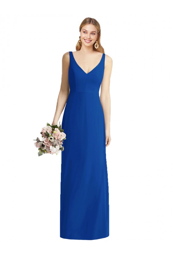 Chiffon Strapless Mermaid Royal Blue Bridesmaid Dress Manchester