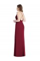 Soft Chiffon V-Neck Open Back Mermaid Hunter Bridesmaid Dress Manchester