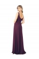 Chiffon V-Neck A-Line Grape Bridesmaid Dress Manchester
