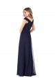 Soft Chiffon Off the Shoulder A-Line Dark Navy Evening Dress / Bridesmaid Dress Manchester