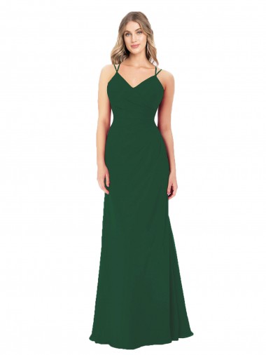 Soft Chiffon Sweetheart A-Line Dark Green Bridesmaid Dress Manchester