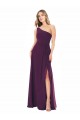Soft Chiffon One Shoulder A-Line Grape Formal Dress / Bridesmaid Dress Manchester