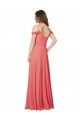 Soft Chiffon Off the Shoulder Low Back A-Line Desert Rose Bridesmaid Dress Manchester