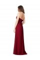 Chiffon Sweetheart Open Back A-Line Burgundy Bridesmaid Dress Manchester