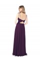Soft Chiffon Strapless Keyhole Back A-Line Grape Bridesmaid Dress Manchester