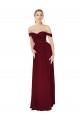 Soft Chiffon High Neck Mermaid Burgundy Formal Dress / Bridesmaid Dress Manchester