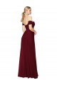 Soft Chiffon High Neck Mermaid Burgundy Formal Dress / Bridesmaid Dress Manchester