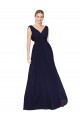 Soft Chiffon High Neck A-Line Dark Navy Formal Evening Gown / Prom Dress / Bridesmaid Dress Manchester