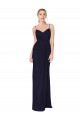 Soft Chiffon High Neck V-Back Mermaid Dark Navy Bridesmaid Dress / Formal Dress Manchester