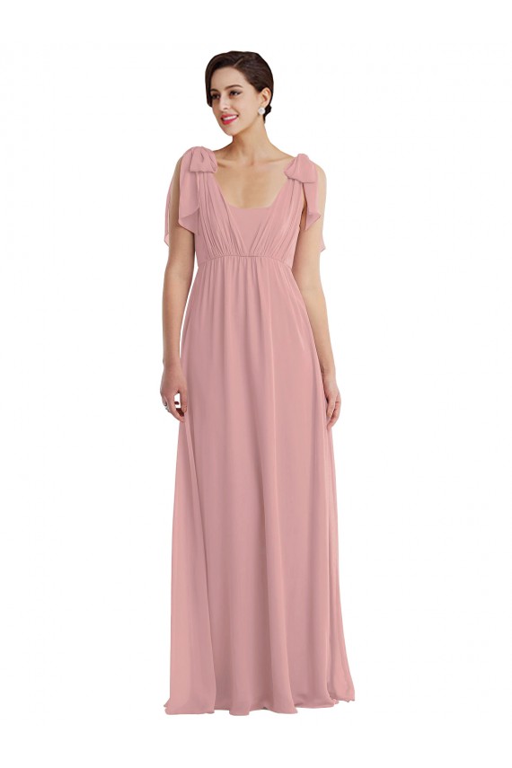 Soft Chiffon Halter Neck A-Line Dusty Pink Semi Formal Evening Dress / Bridesmaid Dress Manchester