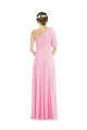 Soft Chiffon One Shoulder Trumpet Barely Pink Semi Formal Evening Dress / Bridesmaid Dress Manchester