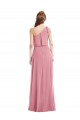Soft Chiffon One Shoulder A-Line Skin Pink Semi Formal Evening Dress / Bridesmaid Dress Manchester