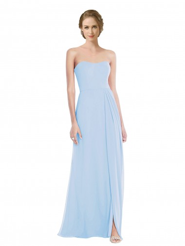 Soft Chiffon Sweetheart A-Line Light Sky Blue Formal Dress / Bridesmaid Dress Manchester