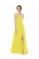 Soft Chiffon Sweetheart A-Line Yellow Semi Formal Evening Dress / Bridesmaid Dress Manchester