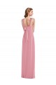 Soft Chiffon Halter Neck Open Back A-Line Skin Pink Semi Formal Evening Dress / Bridesmaid Dress Manchester