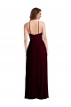 Soft Chiffon Halter Neck Low Back A-Line Burgundy Gold Semi Formal Evening Dress / Bridesmaid Dress Manchester
