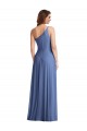 Soft Chiffon One Shoulder A-Line Windsor Blue Formal Evening Gown / Bridesmaid Dress Manchester