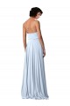 Soft Chiffon V-Neck Low Back A-Line Light Sky Blue Formal Dress / Bridesmaid Dress Manchester