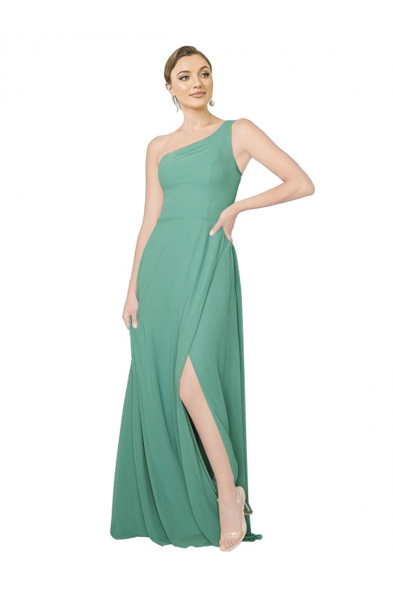 Soft Chiffon Strapless A-Line Icelandic Silver Bridesmaid Dress Manchester