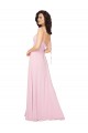 Soft Chiffon V-Neck V-Back A-Line Barely Pink Bridesmaid Dress Manchester