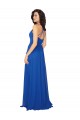 Soft Chiffon V-Neck Open Back A-Line Royal Blue Evening Dress / Bridesmaid Dress Manchester