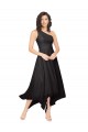 Soft Chiffon Strapless A-Line Black High Low Bridesmaid Dress Manchester